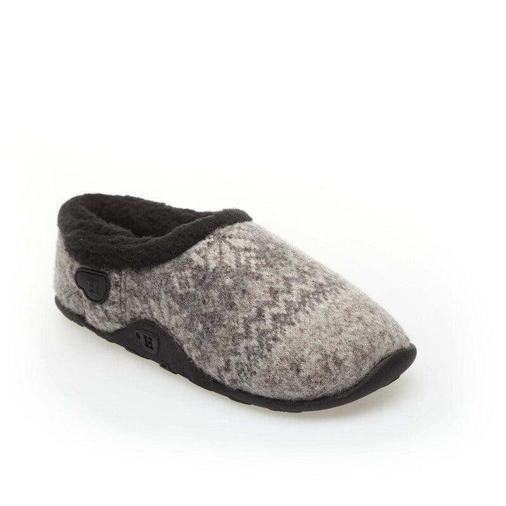 Kris Kids - Grey Black Nordic Patterned Slippers - Homeys