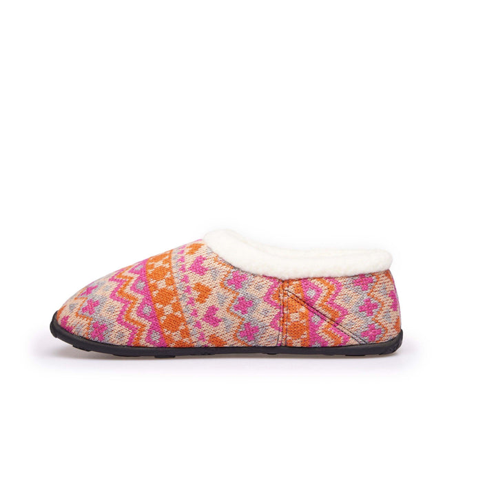 Layla - Orange Pink Knit Nordic Women's Slippers - Homeys