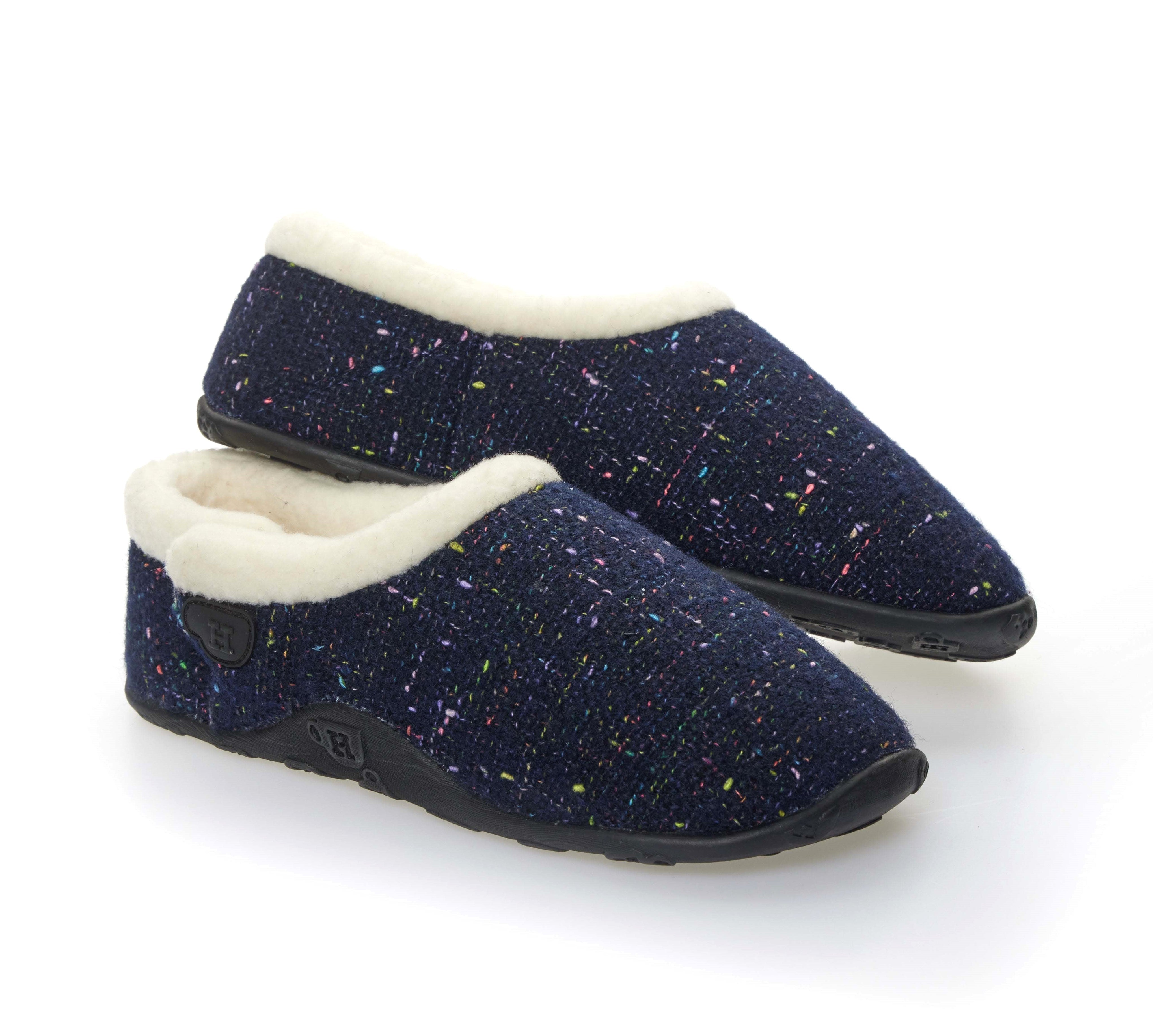 Luna Navy Flecked Women's Slippers – Homeys