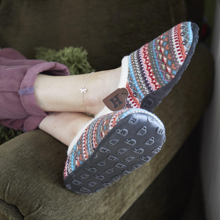 Erin - Grey Nordic Design Women's Slippers - Homeys