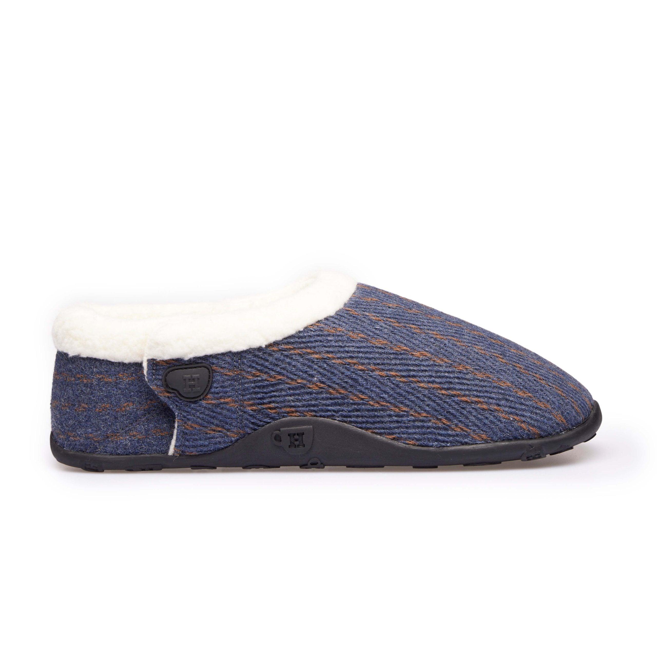 Alex Blue Rust Pinstripe Men s Slippers Homeys