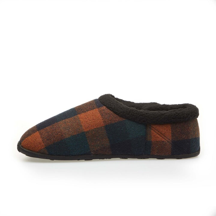 Harry - Navy Rust Check Men's Slippers - Homeys