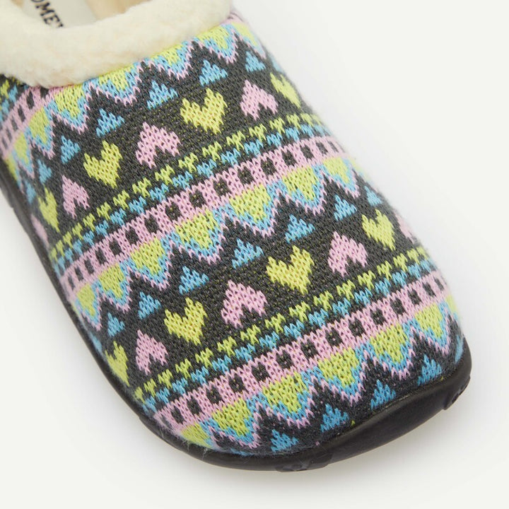 Natalia - Pastel Heart Knit Women's Slippers - Homeys