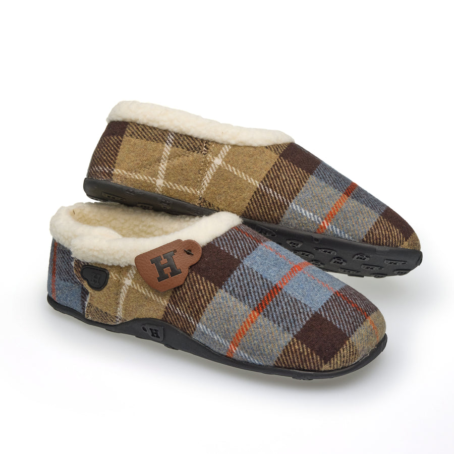 Theo - Blue Red Check Men's Slippers