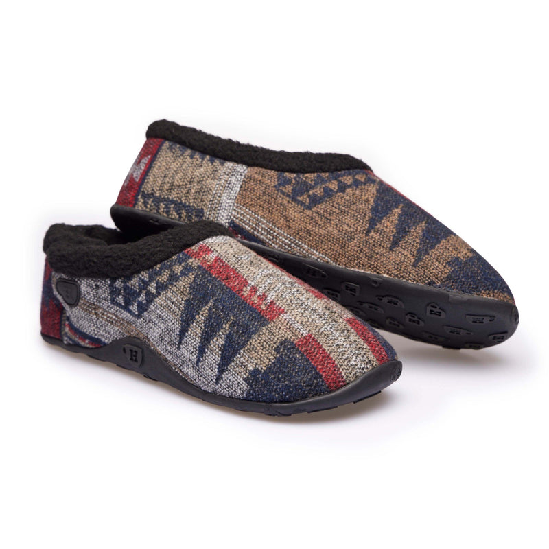 Rocco - Navy Red Aztec Slippers
