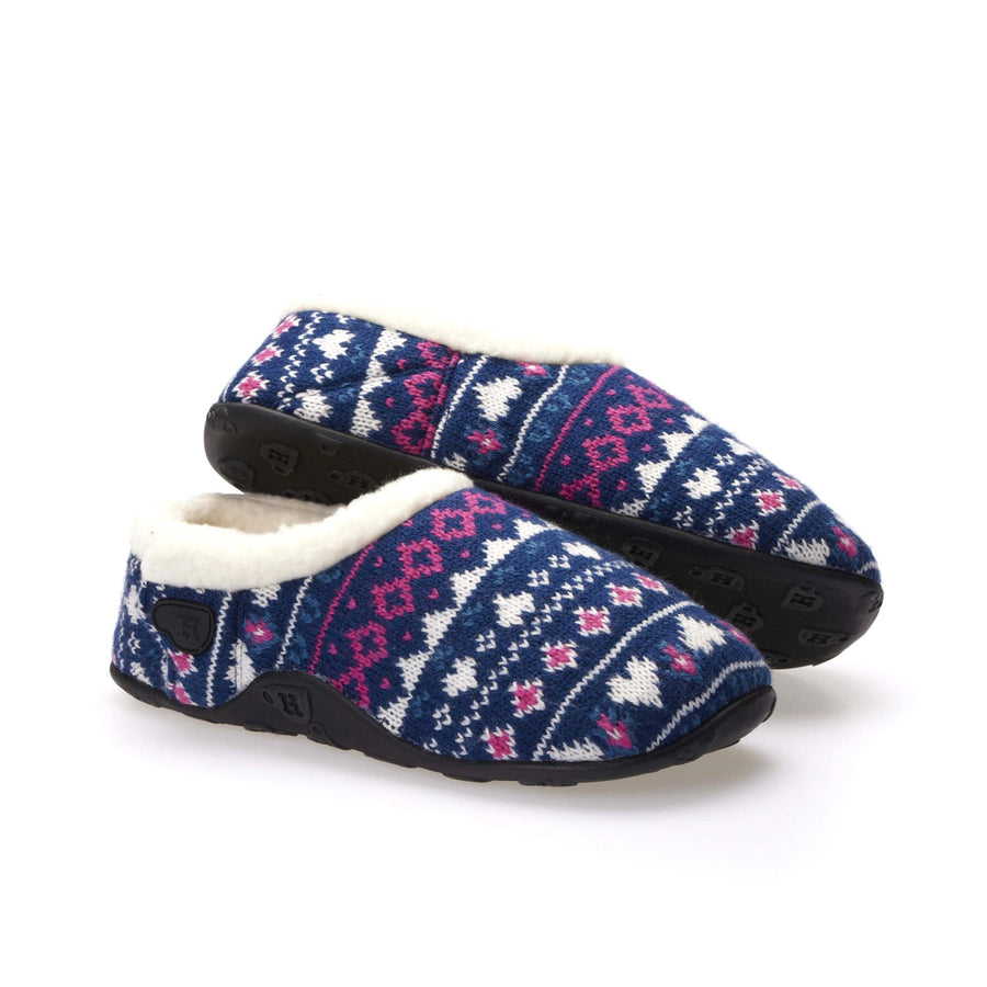 Serena - Navy Pink Nordic Women's Slippers - Homeys
