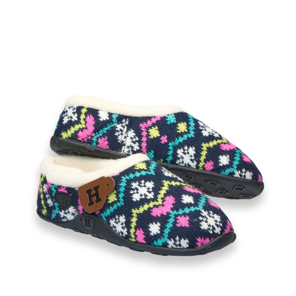 Heidi - Navy Nordic Women's Slippers