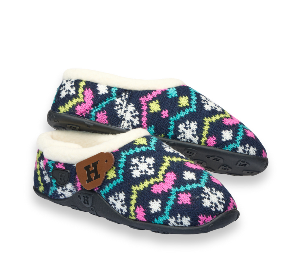 Heidi - Navy Nordic Women's Slippers