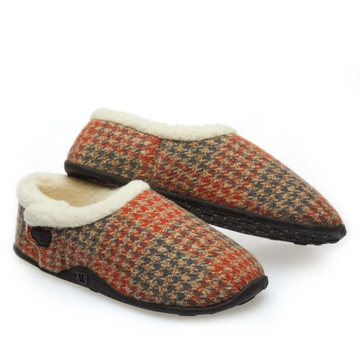 Winston - Orange Tweed Men's Slippers - Homeys